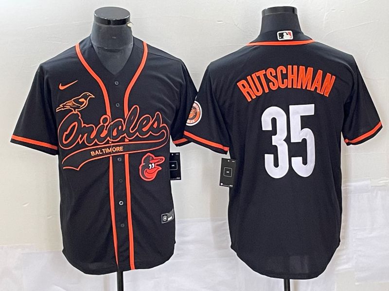 Men Baltimore Orioles 35 Rutschman Black Co Branding Nike Game MLB Jersey style 2